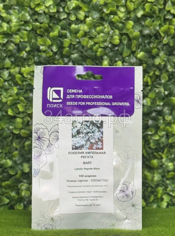 Лобелия ампельная Регата Вайт 100 драже